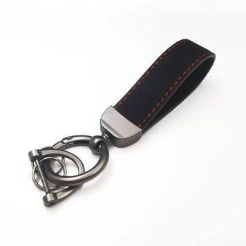 Універсальний автомобільний брелок Urban Key з текстурою алькантари та металевим кільцем для ключів 5012 фото