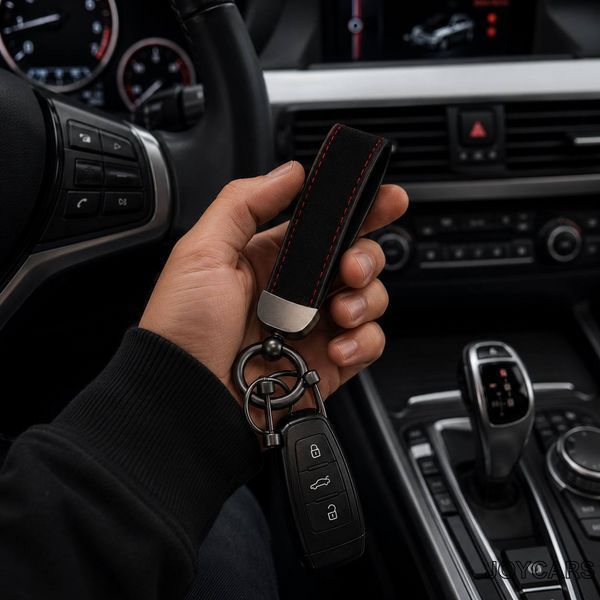 Универсальный автомобильный брелок Urban Key с алькантарной текстурой и металлическим кольцом для ключей. 5012 фото