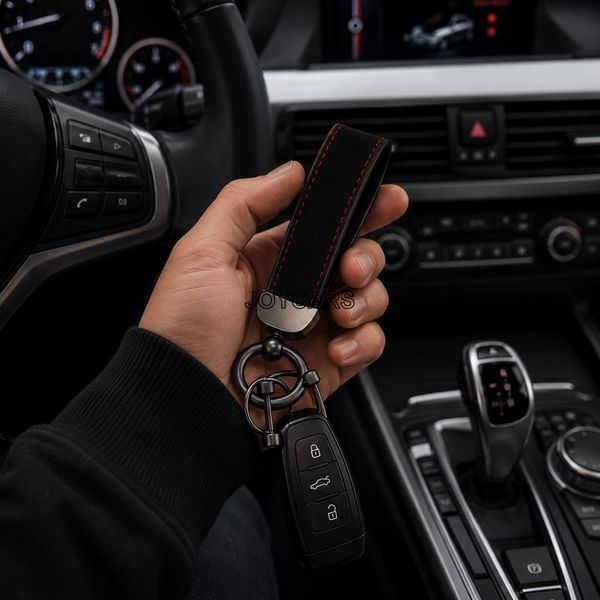 Универсальный автомобильный брелок Urban Key с алькантарной текстурой и металлическим кольцом для ключей. 5012 фото