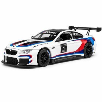 Масштабна металева модель BMW M6 GT3 1:24 &mdash; деталізована копія легендарного гоночного автомобіля, створеного для професійних змагань класу GT3 9435 фото
