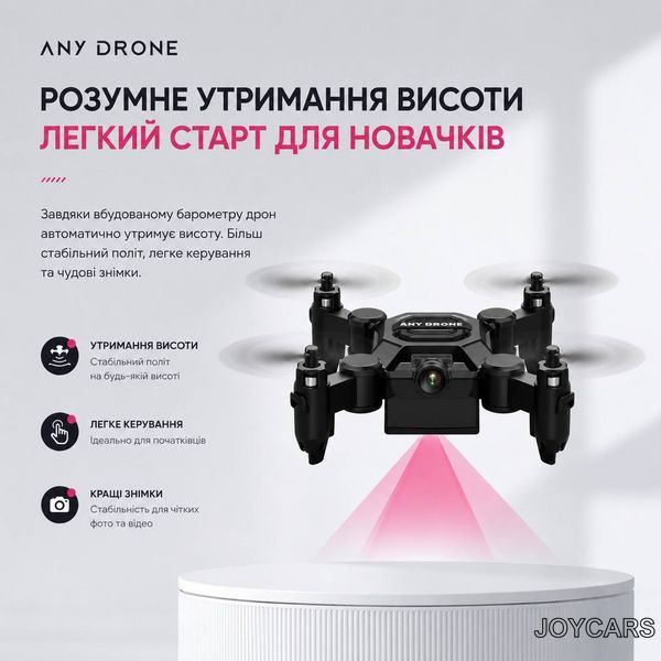 Міні дрон складаний з камерою та пультом керування Wi-Fi FPV | Квадрокоптер для дітей і дорослих 4464 фото